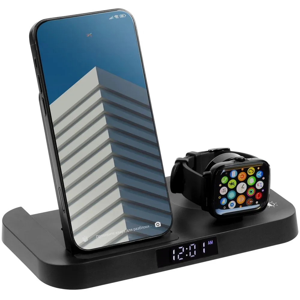 Картинка Зарядная станция с часами Clock Nest
