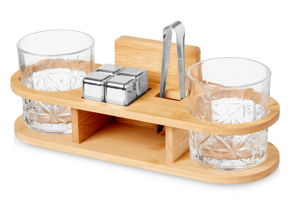 Набор для виски на бамбуковой подставке Boulevardier купить в PR Gifts