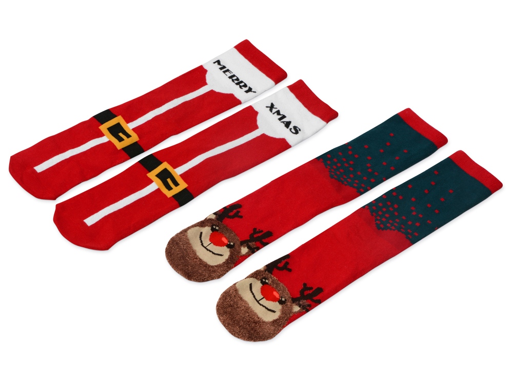 Набор носков с рождественской символикой, 2 пары купить в PR Gifts