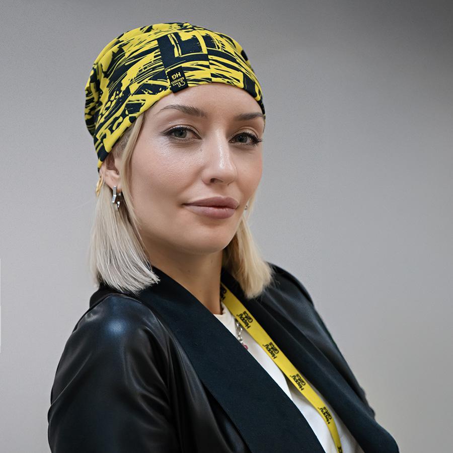 Образец снуд с  сублимационной печатью и жаккардовым логотипом, 100% полиэстер, 32*25 см купить в PR Gifts