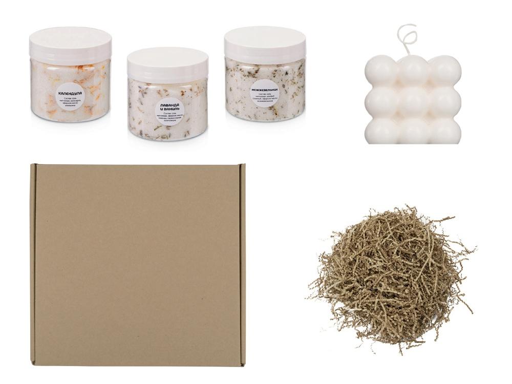 Подарочный набор с солью для ванны и свечой купить в PR Gifts